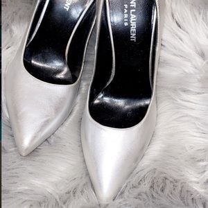 Saint Laurent silver heels